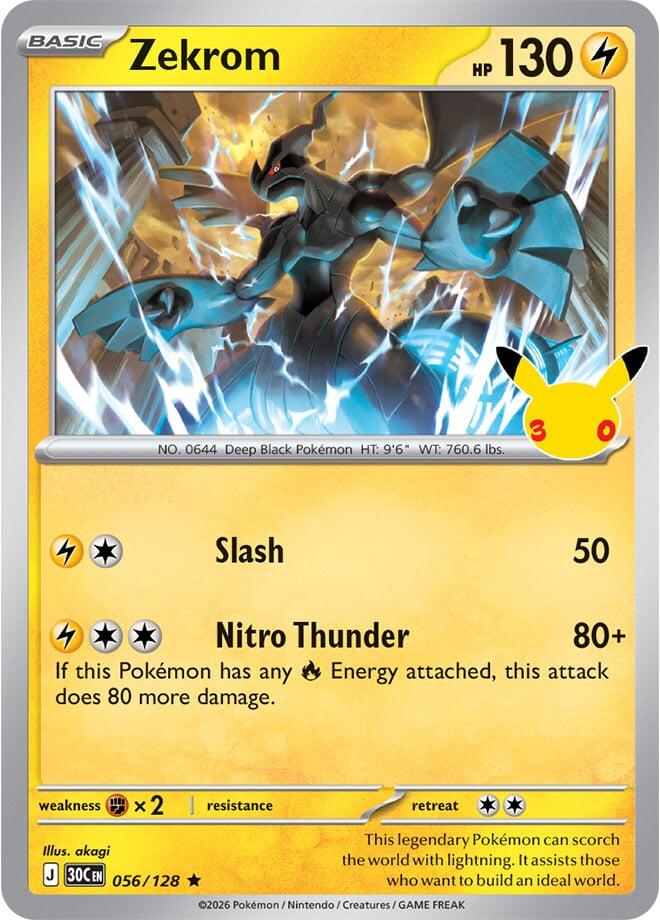Zekrom 056/128 (ME: 30th Celebration)  - Holofoil | Good Games Adelaide SA