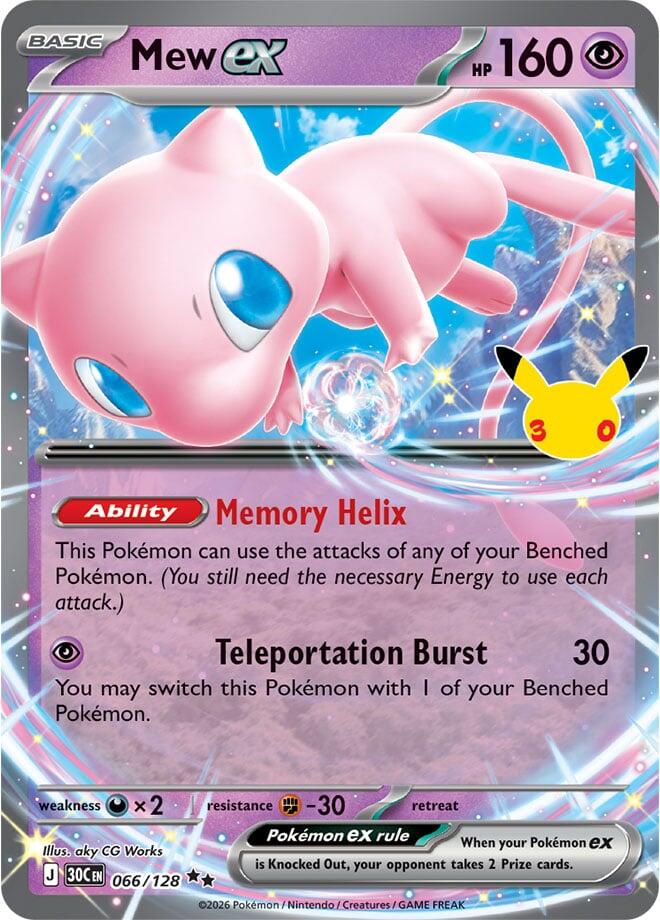 Mew ex 066/128 (ME: 30th Celebration)  - Holofoil | Good Games Adelaide SA