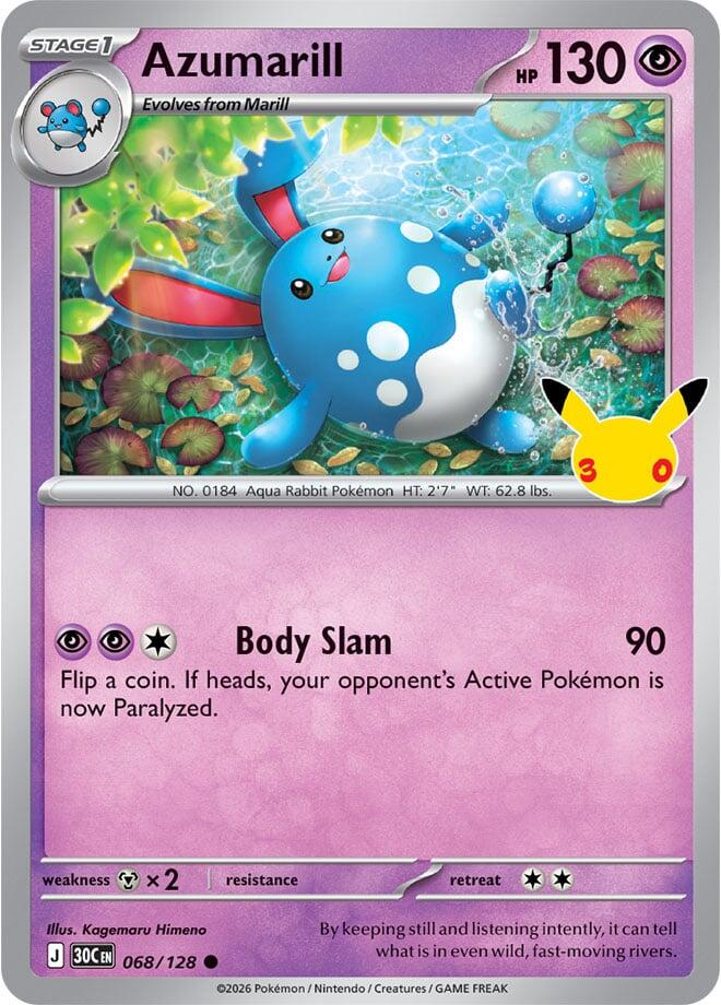 Azumarill 068/128 (ME: 30th Celebration)  - Holofoil | Good Games Adelaide SA