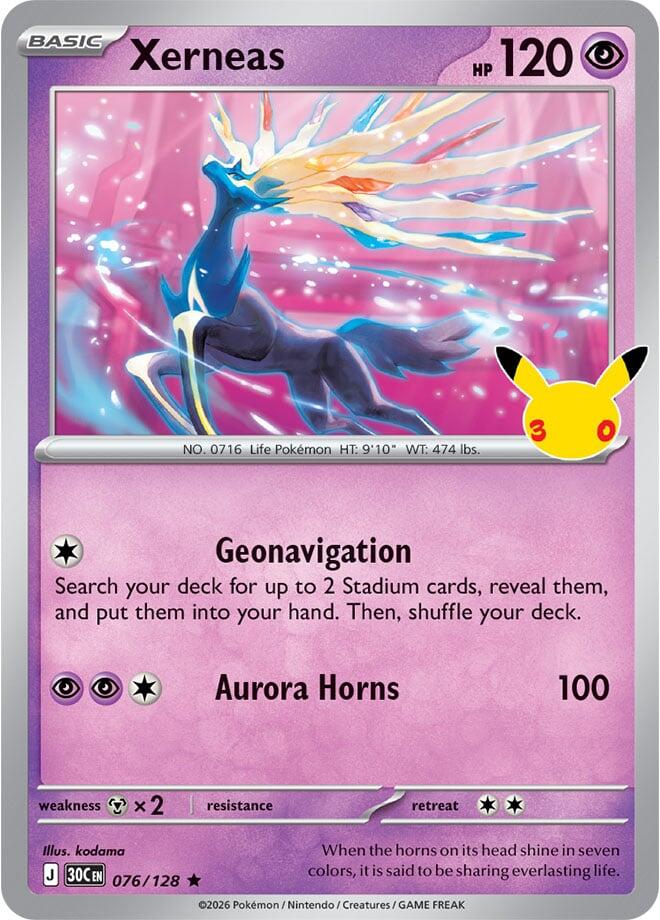 Xerneas 076/128 (ME: 30th Celebration)  - Holofoil | Good Games Adelaide SA
