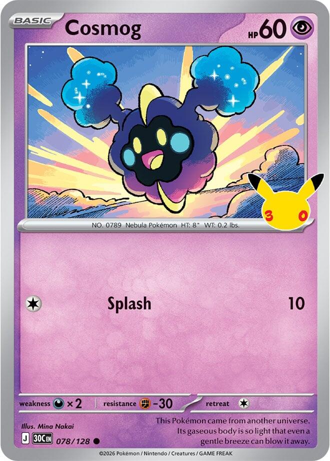 Cosmog 078/128 (ME: 30th Celebration)  - Holofoil | Good Games Adelaide SA