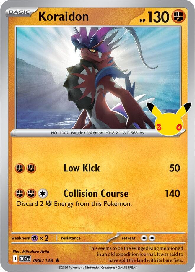 Koraidon 086/128 (ME: 30th Celebration)  - Holofoil | Good Games Adelaide SA