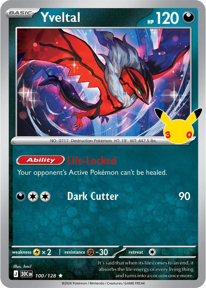 Yveltal 100/128 (ME: 30th Celebration)  - Holofoil | Good Games Adelaide SA