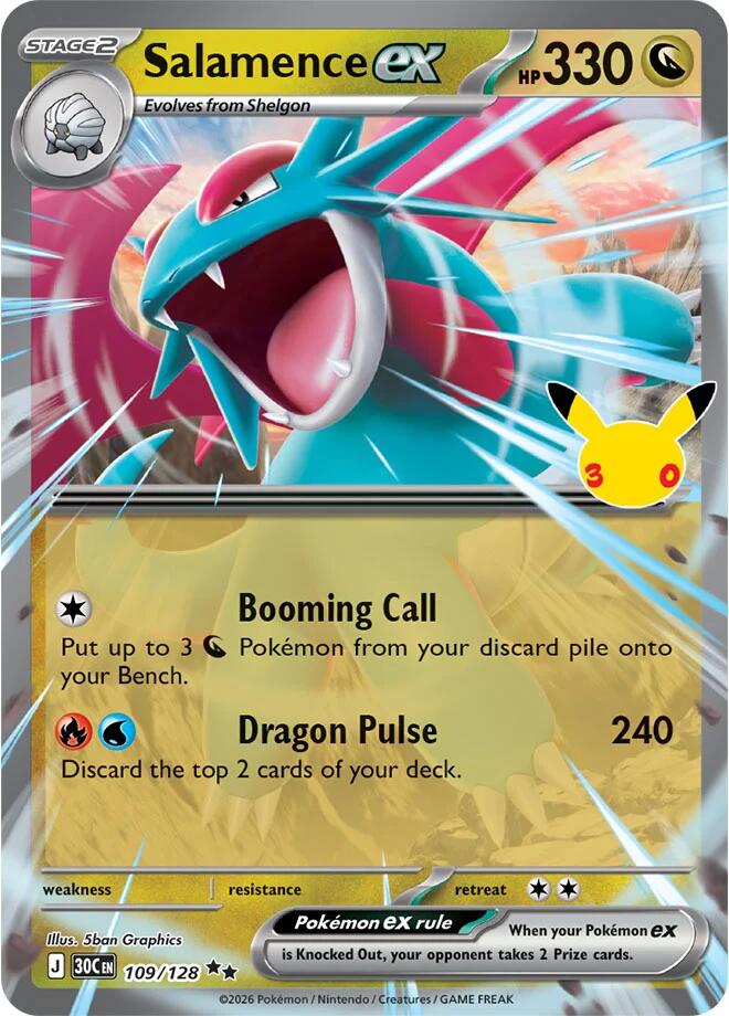 Salamence ex 109/128 (ME: 30th Celebration)  - Holofoil | Good Games Adelaide SA