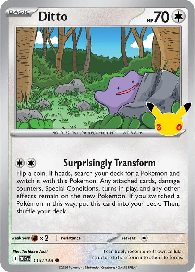 Ditto 115/128 (ME: 30th Celebration)  - Holofoil | Good Games Adelaide SA