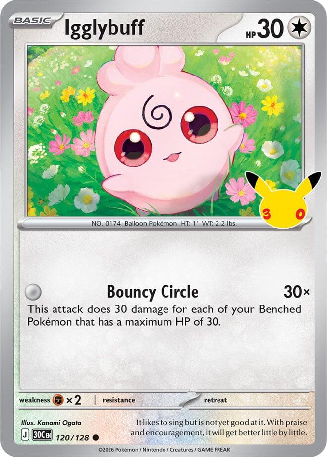 Igglybuff 120/128 (ME: 30th Celebration)  - Holofoil | Good Games Adelaide SA