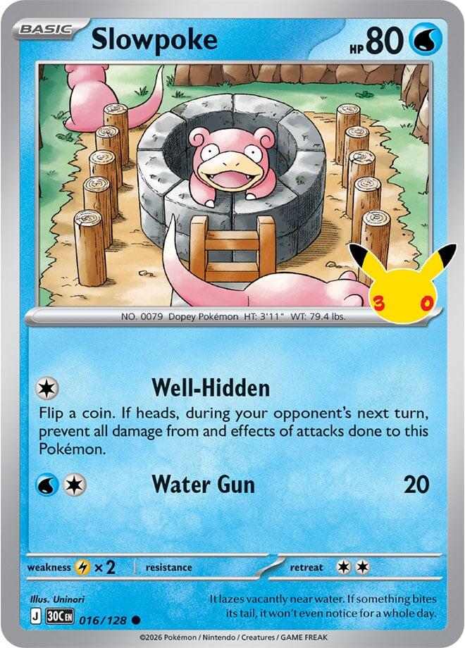 Slowpoke 016/128 (ME: 30th Celebration)  - Holofoil | Good Games Adelaide SA
