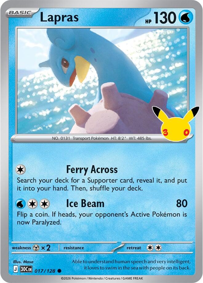 Lapras 017/128 (ME: 30th Celebration)  - Holofoil | Good Games Adelaide SA
