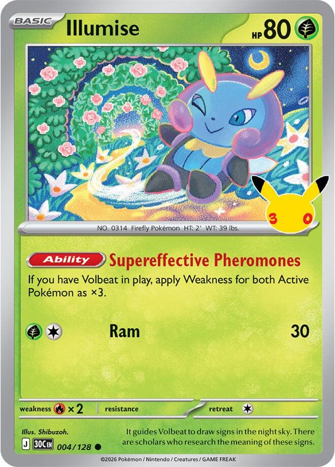 Illumise 004/128 (ME: 30th Celebration)  - Holofoil | Good Games Adelaide SA