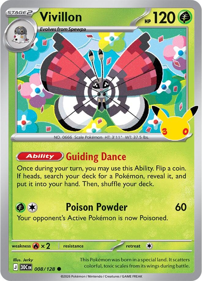 Vivillon 008/128 (ME: 30th Celebration)  - Holofoil | Good Games Adelaide SA