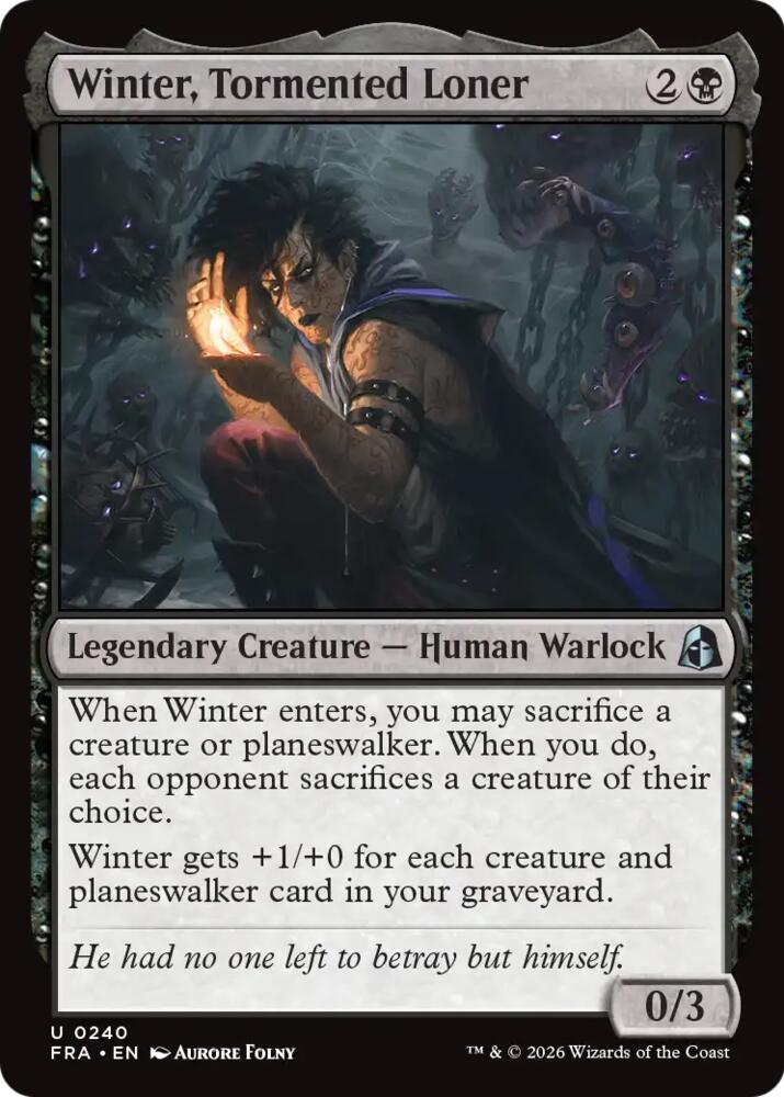 Winter, Tormented Loner 240 (Reality Fracture)  - Foil | Good Games Adelaide SA