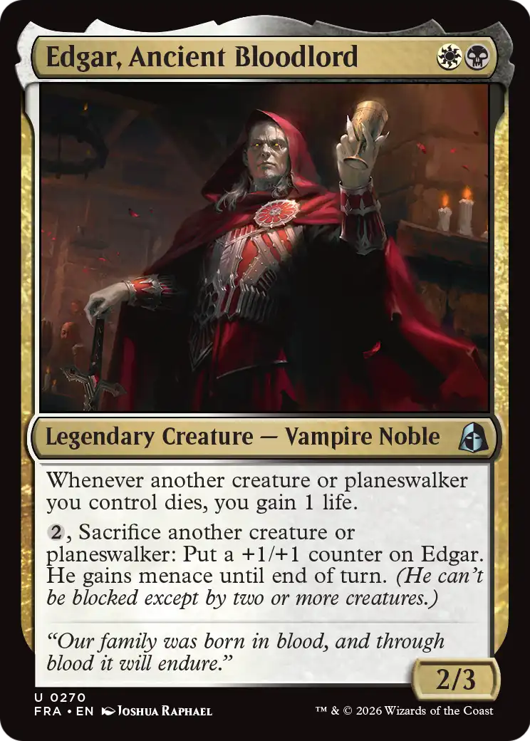 Edgar, Ancient Bloodlord 270 (Reality Fracture)  - Foil | Good Games Adelaide SA