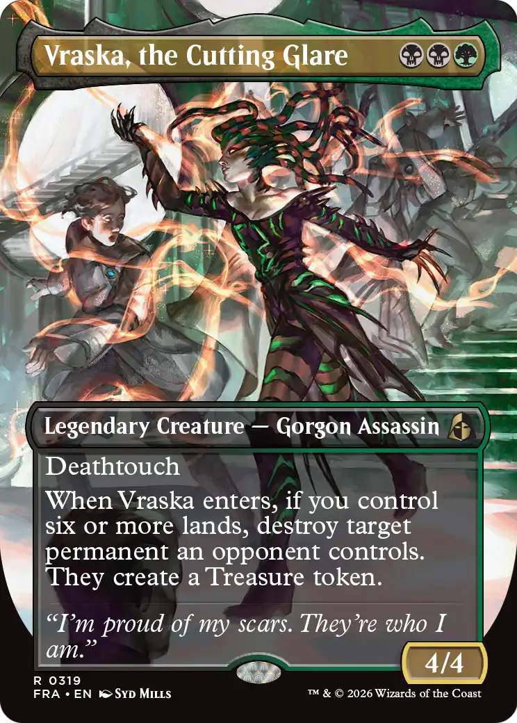 Vraska, the Cutting Glare 319 (Reality Fracture)  - Borderless | Good Games Adelaide SA