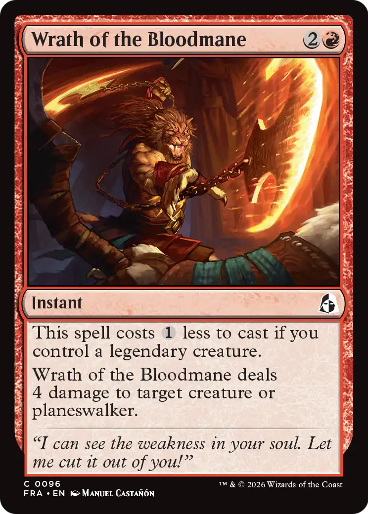 Wrath of the Bloodmane 96 (Reality Fracture)  - Foil | Good Games Adelaide SA