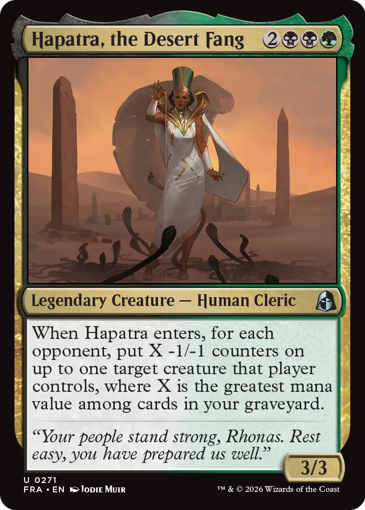 Hapatra, the Desert Fang 271 (Reality Fracture)  - Foil | Good Games Adelaide SA