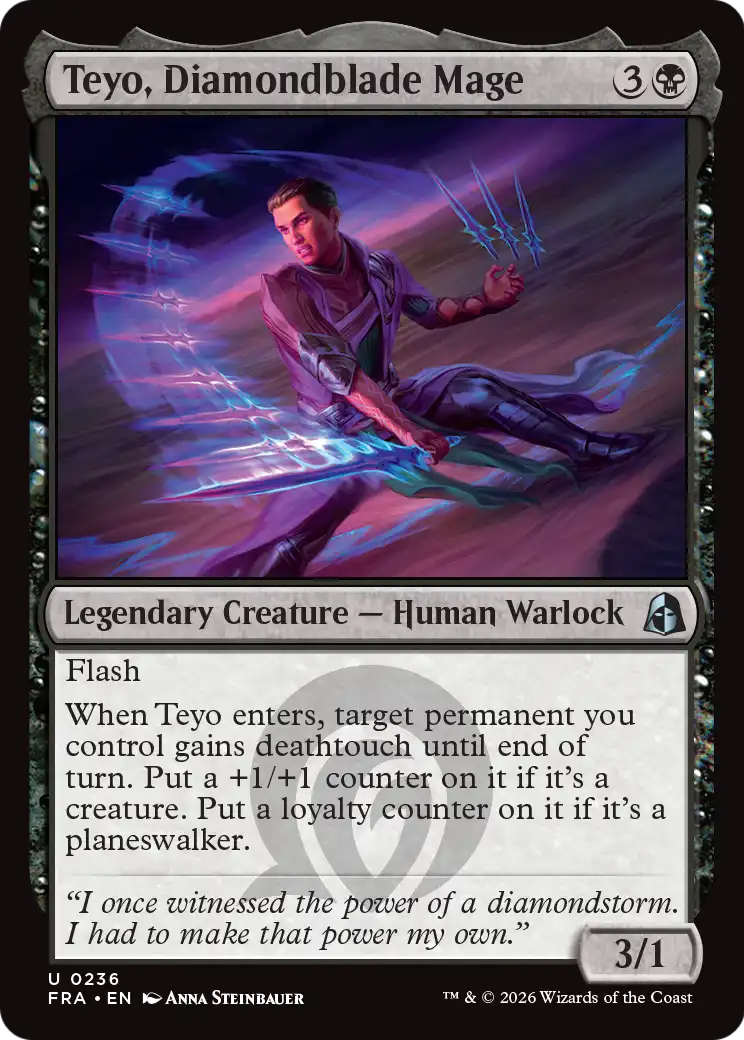 Teyo, Diamondblade Mage 236 (Reality Fracture)  - Foil | Good Games Adelaide SA