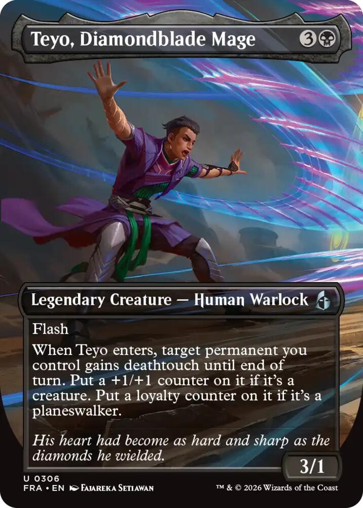 Teyo, Diamondblade Mage 306 (Reality Fracture)  - Borderless | Good Games Adelaide SA