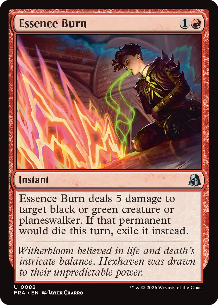Essence Burn 82 (Reality Fracture)  - Foil | Good Games Adelaide SA