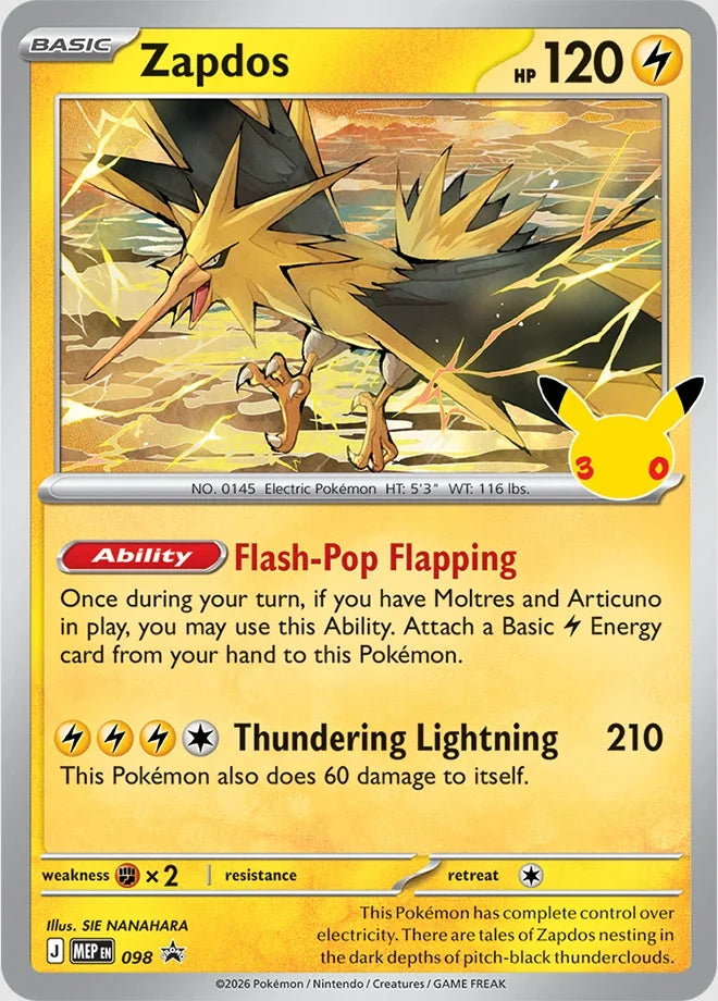 Zapdos 098 (ME: Mega Evolution Promo)  - Holofoil | Good Games Adelaide SA