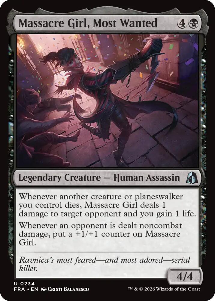 Massacre Girl, Most Wanted 234 (Reality Fracture)  - Foil | Good Games Adelaide SA