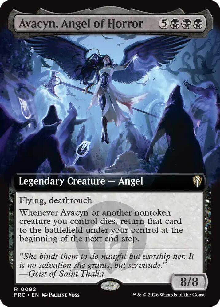 Avacyn, Angel of Horror 92 (Commander: Reality Fracture)  - Extended Art | Good Games Adelaide SA