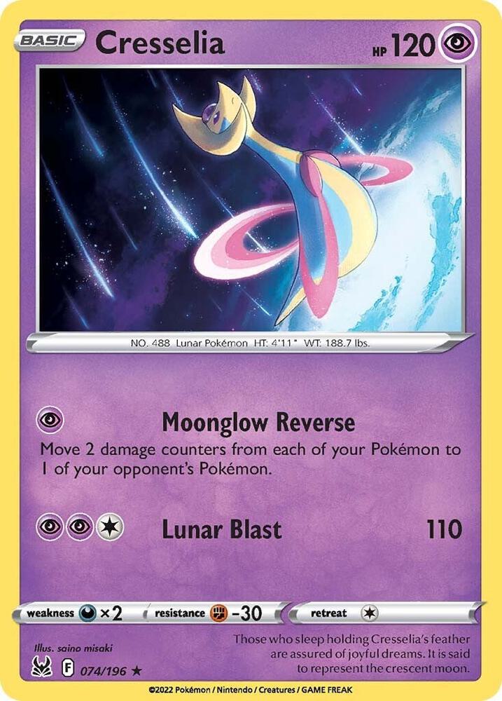 Cresselia 074/196 (SWSH11: Lost Origin)  - Holofoil | Good Games Adelaide SA