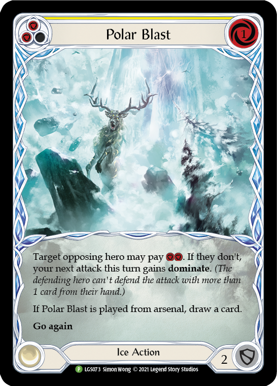 Polar Blast (Yellow) [LGS073] (Promo)  Rainbow Foil | Good Games Adelaide SA