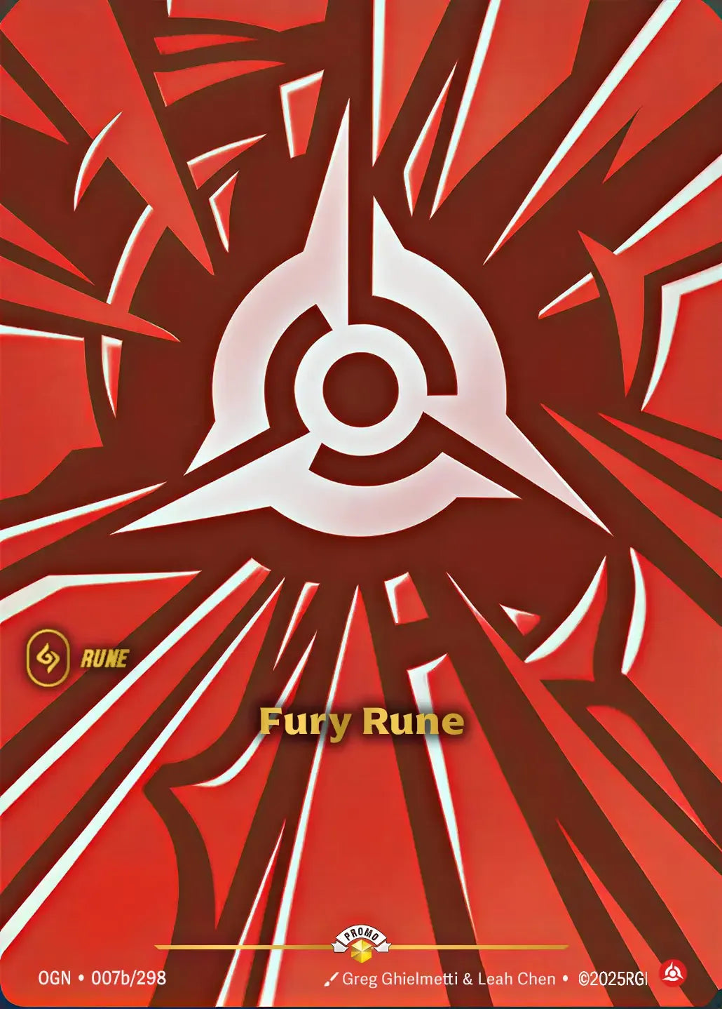 Fury Rune 007b/298 (Riftbound Organized Play Promotional Cards)  - Foil | Good Games Adelaide SA