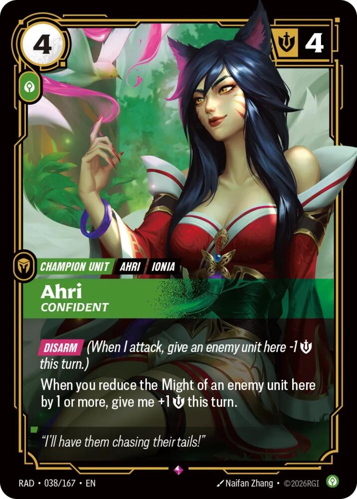 Ahri - Confident 038/167 (Radiance)  - Foil | Good Games Adelaide SA