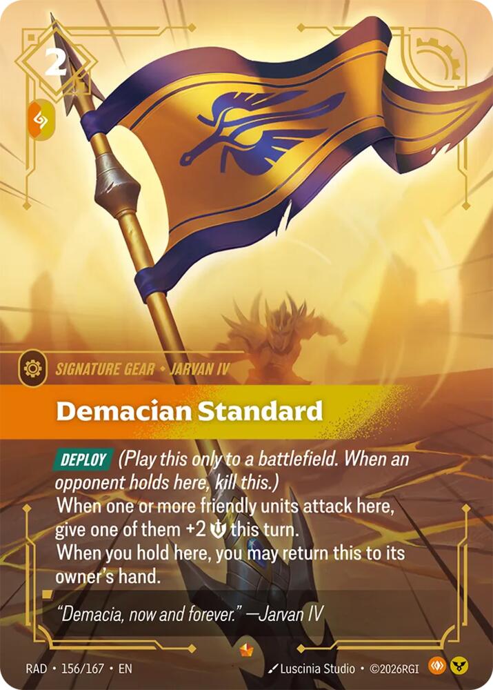 Demacian Standard 156/167 (Radiance)  - Foil | Good Games Adelaide SA