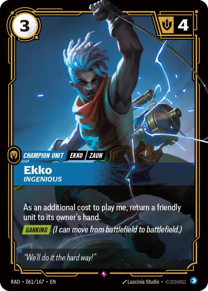 Ekko - Ingenious 061/167 (Radiance)  - Foil | Good Games Adelaide SA