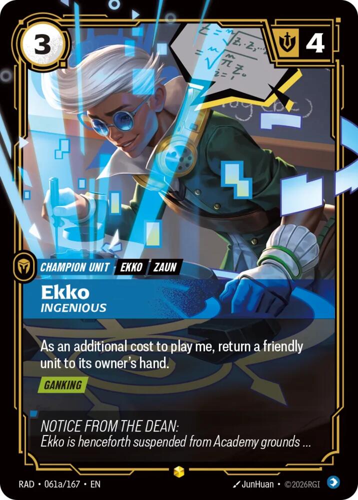 Ekko - Ingenious 061a/167 (Radiance)  - Foil | Good Games Adelaide SA