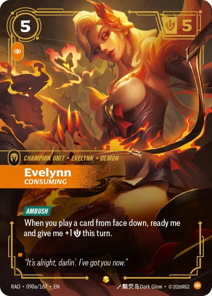 Evelynn - Consuming 090a/167 (Radiance)  - Foil | Good Games Adelaide SA