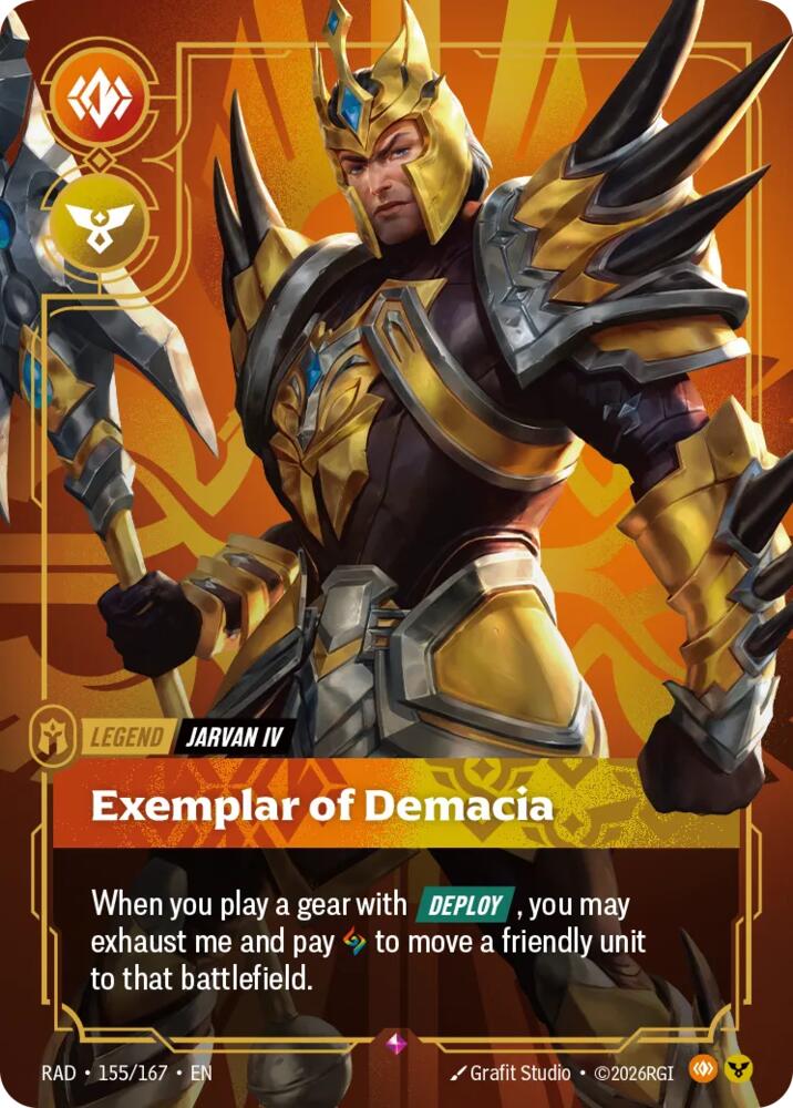 Jarvan IV - Exemplar of Demacia 155/167 (Radiance)  - Foil | Good Games Adelaide SA