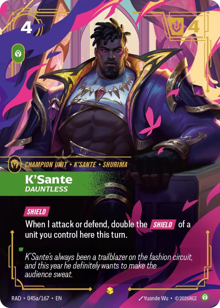 K'Sante - Dauntless 045a/167 (Radiance)  - Foil | Good Games Adelaide SA