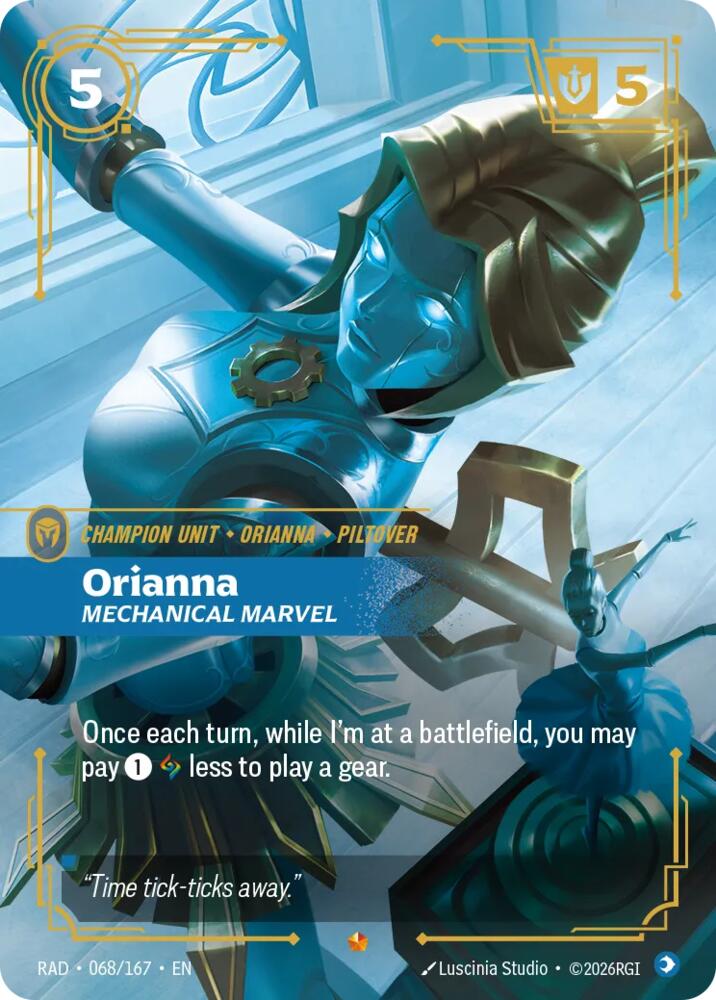 Orianna - Mechanical Marvel 068/167 (Radiance)  - Foil | Good Games Adelaide SA