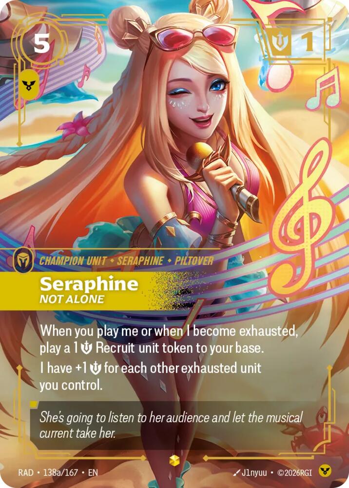 Seraphine - Not Alone 138a/167 (Radiance)  - Foil | Good Games Adelaide SA