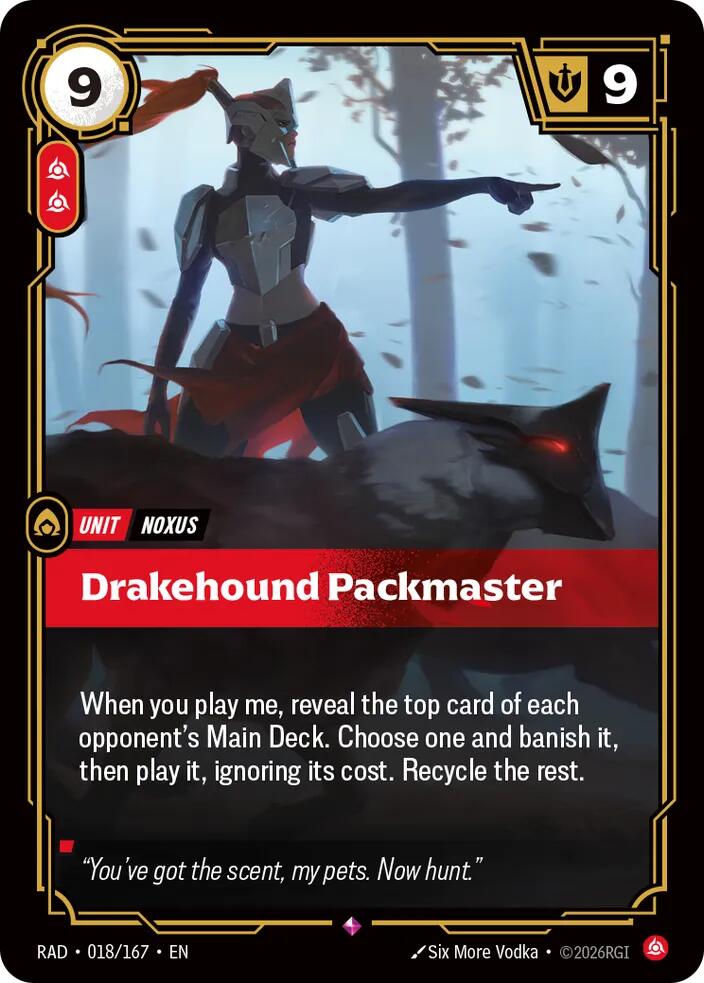 Drakehound Packmaster 018/167 (Radiance)  - Foil | Good Games Adelaide SA