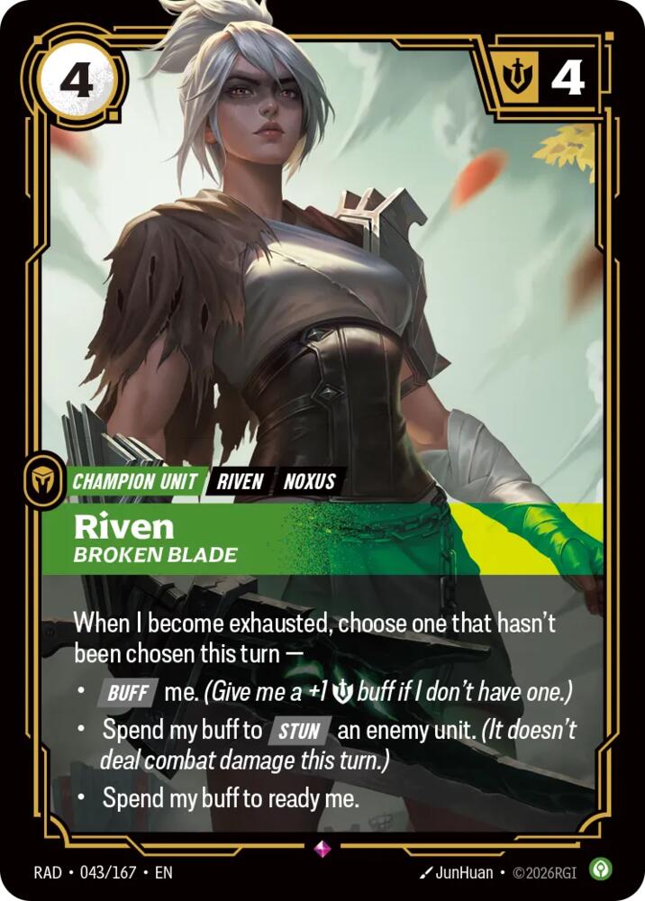 Riven - Broken Blade 043/167 (Radiance)  - Foil | Good Games Adelaide SA