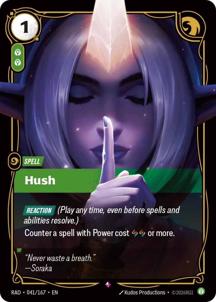 Hush 041/167 (Radiance)  - Foil | Good Games Adelaide SA