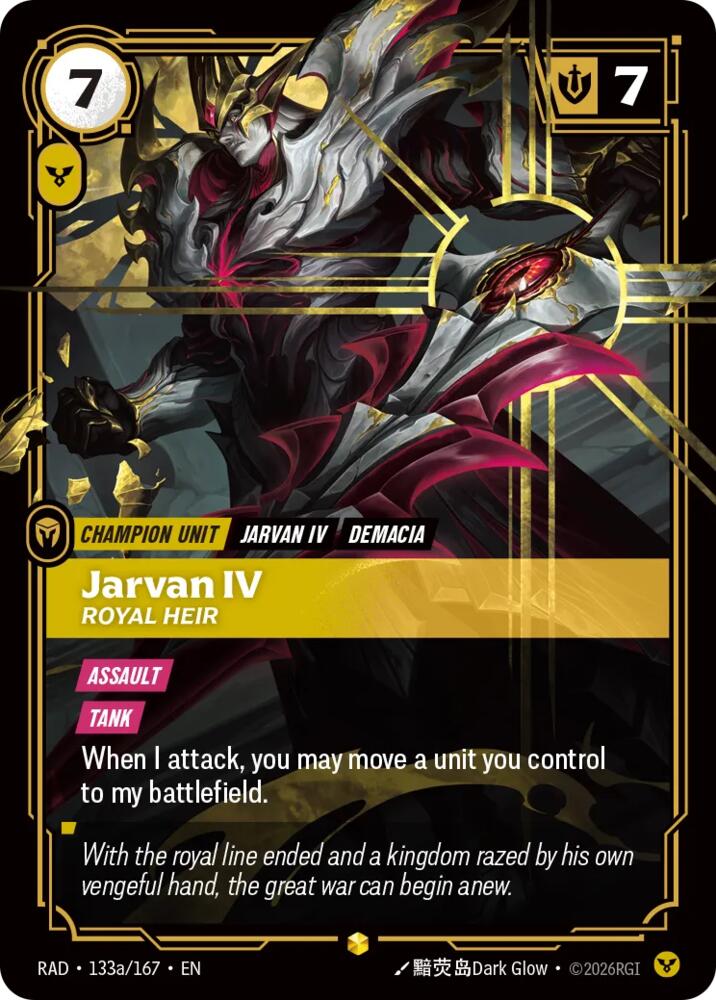 Jarvan IV - Royal Heir 133a/167 (Radiance)  - Foil | Good Games Adelaide SA