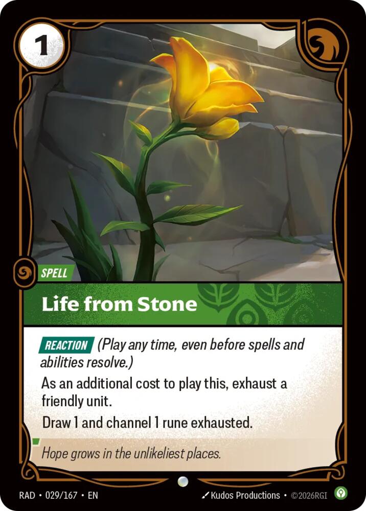Life from Stone 029/167 (Radiance)  - Foil | Good Games Adelaide SA