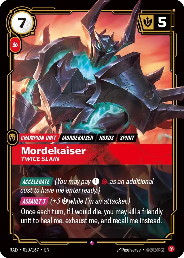 Mordekaiser - Twice Slain 020/167 (Radiance)  - Foil | Good Games Adelaide SA