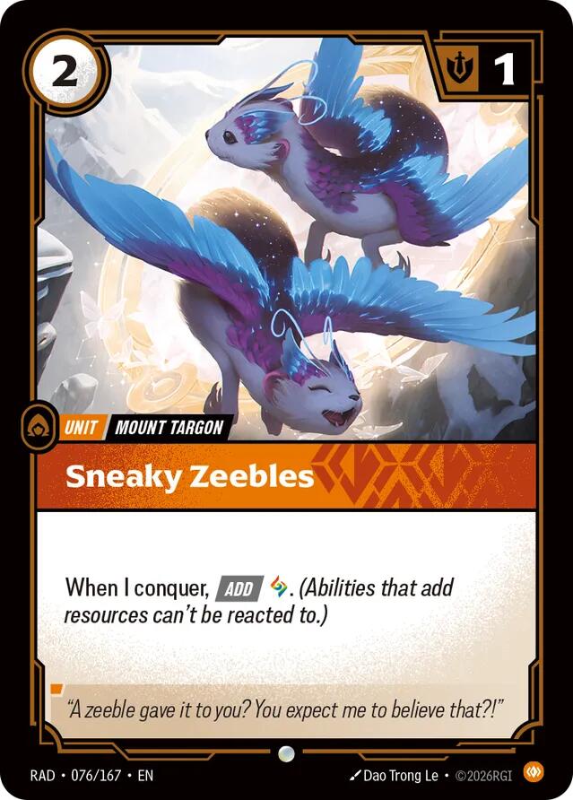 Sneaky Zeebles 076/167 (Radiance)  - Foil | Good Games Adelaide SA