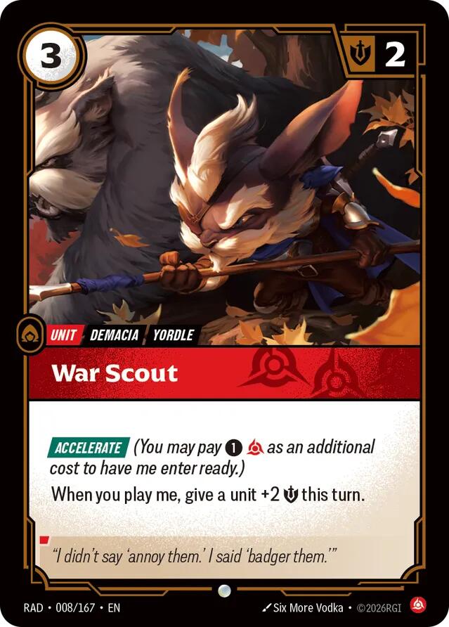 War Scout 008/167 (Radiance)  - Foil | Good Games Adelaide SA