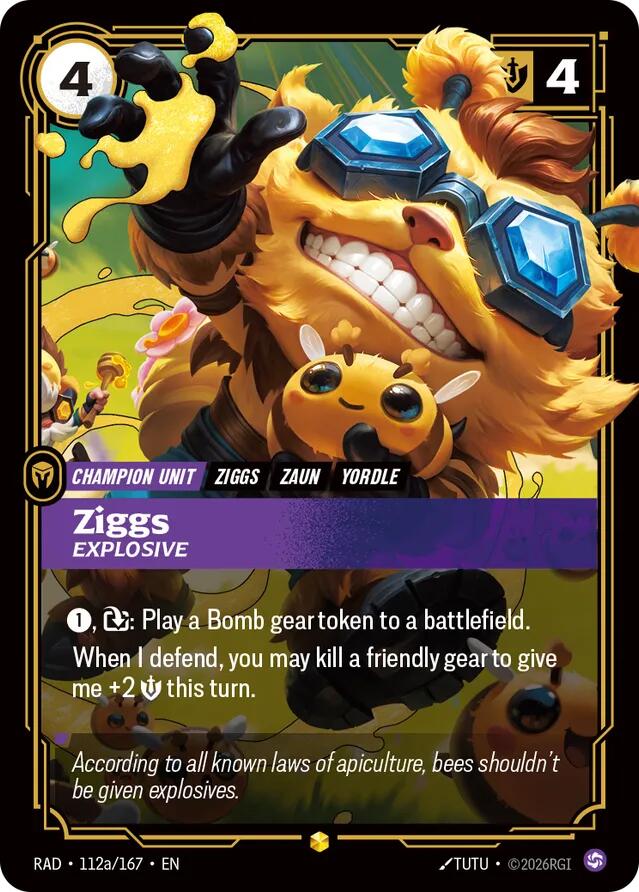 Ziggs - Explosive 112a/167 (Radiance)  - Foil | Good Games Adelaide SA