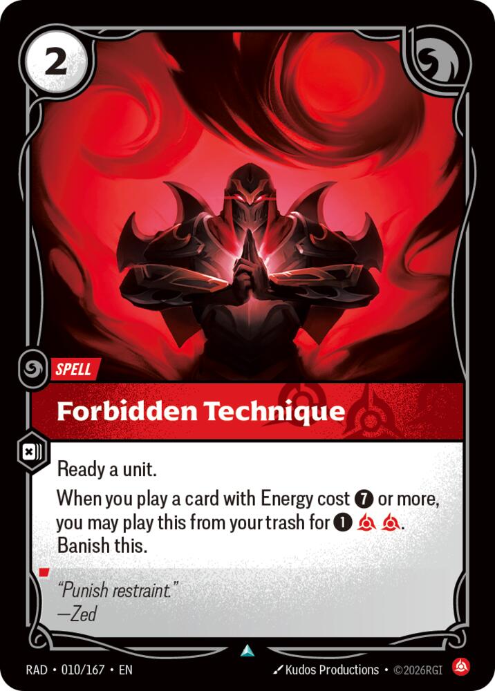Forbidden Technique 010/167 (Radiance)  - Foil | Good Games Adelaide SA