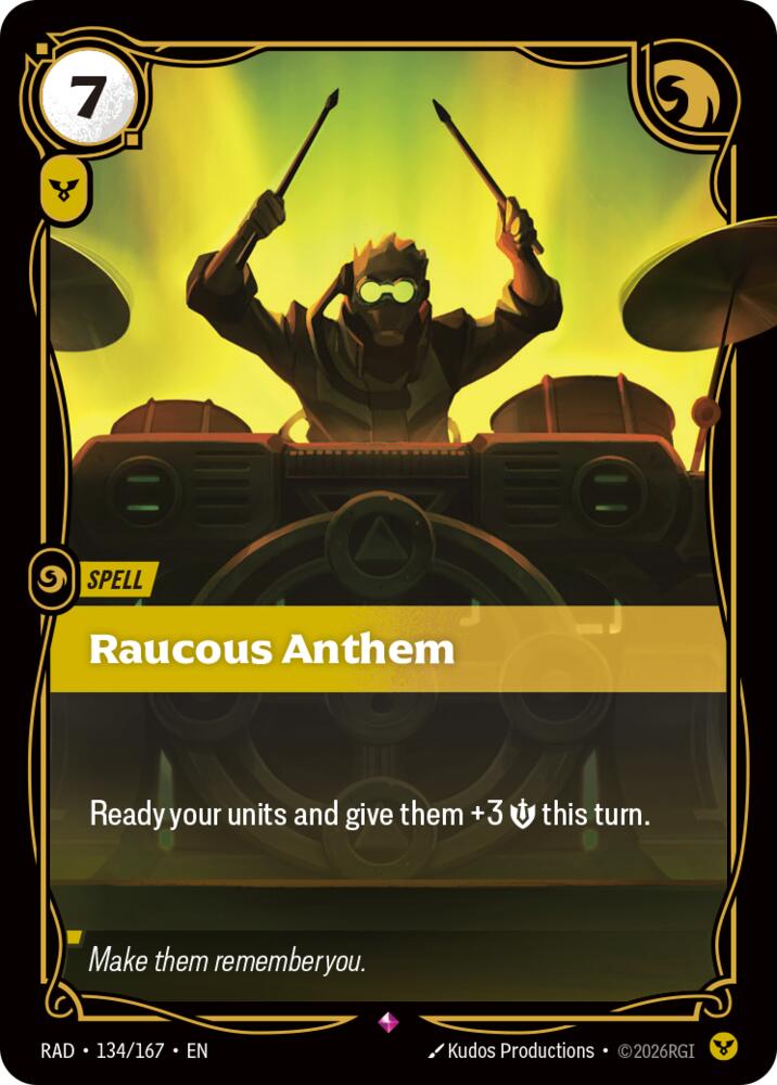 Raucous Anthem 134/167 (Radiance)  - Foil | Good Games Adelaide SA