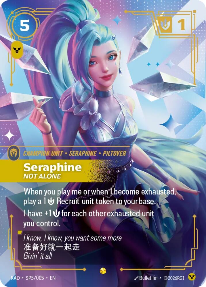 Seraphine - Not Alone (K/DA) SP5/005 (Radiance)  - Foil | Good Games Adelaide SA