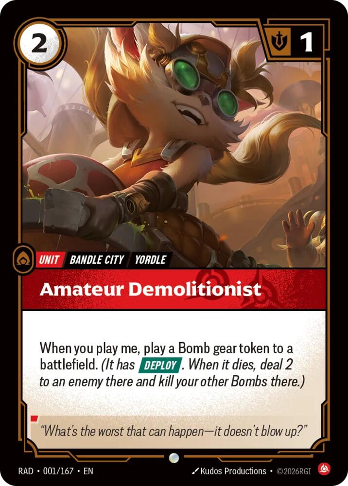 Amateur Demolitionist 001/167 (Radiance)  - Foil | Good Games Adelaide SA